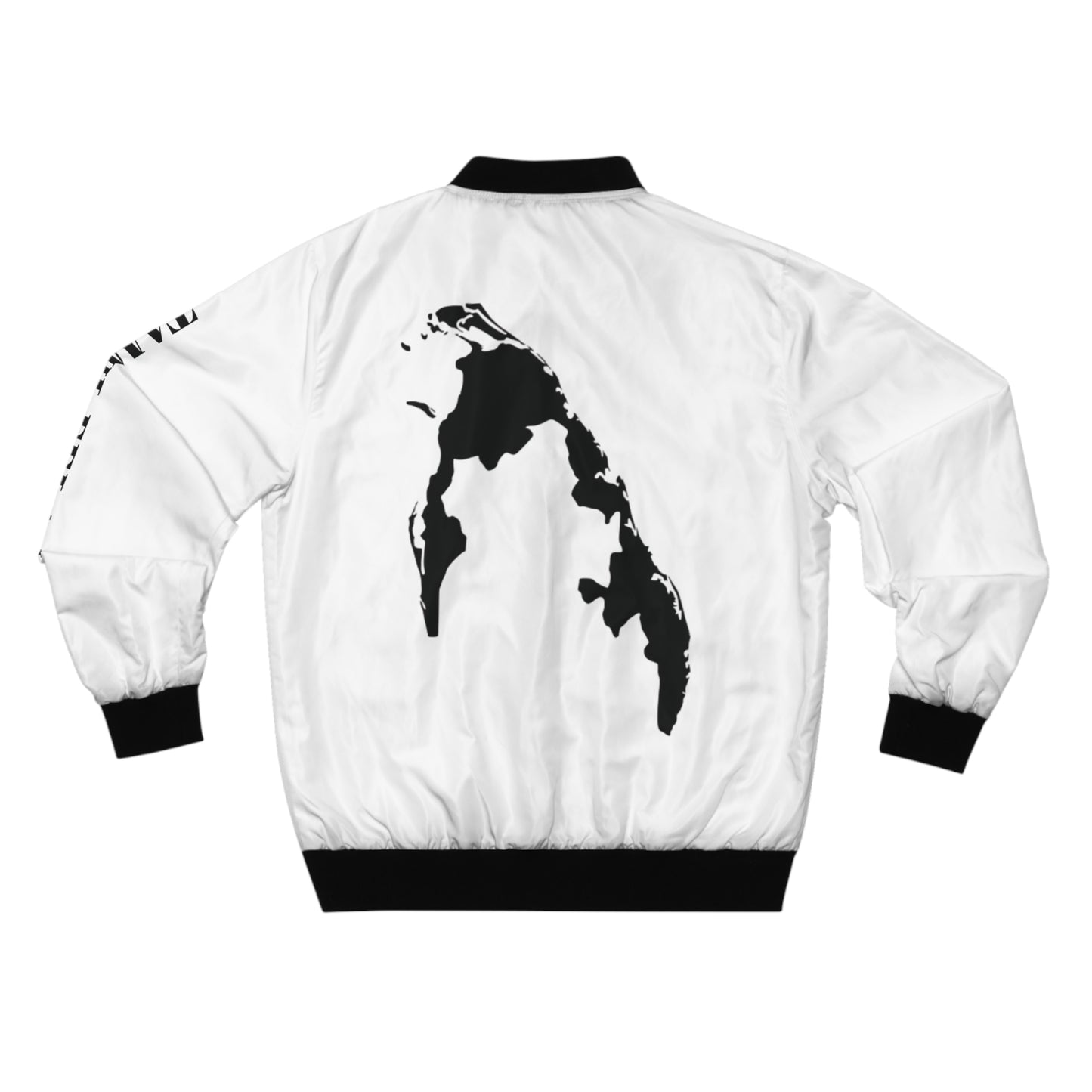 Bomber Jacket — EST.2009 Minimalist Black & White Back Graphic