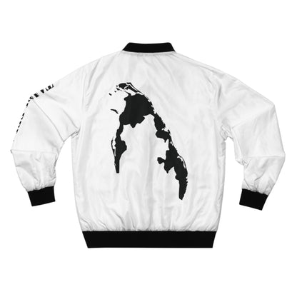 Bomber Jacket — EST.2009 Minimalist Black & White Back Graphic